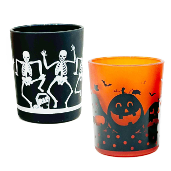 Image de HALLOWEEN GLASS CANDLE HOLDER 