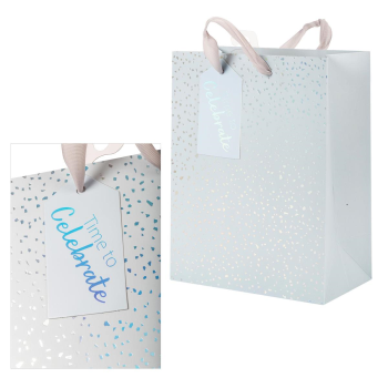 Image de DLX IRIDESCENT CONFETTI GIFT BAG - MED