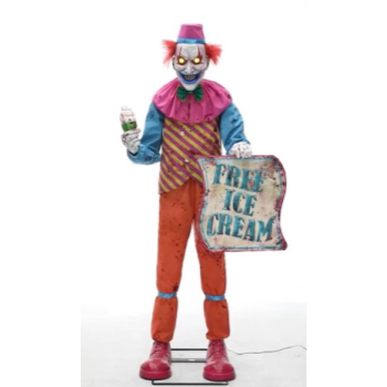 Picture of 6' ANIMATED NEON ICE CREAM CLOWN PROP