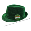 Picture of WEARABLES - GREEN FELT FEDORA HAT WITH PIN - KISS ME I'M IRISH