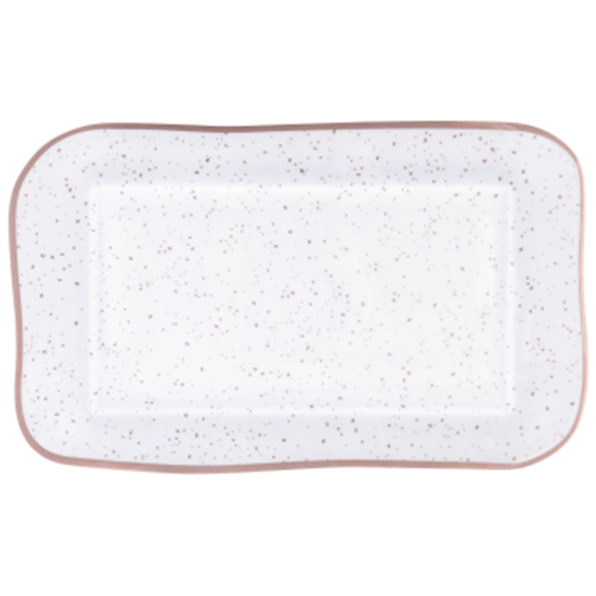 Picture of Large Melamine Rectangular Platter - Rose Gold Speckle