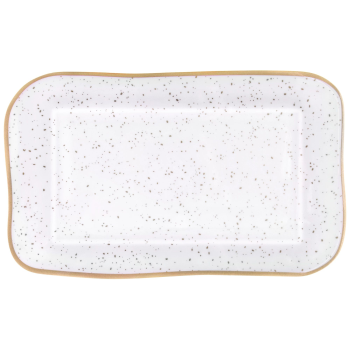 Image de Large Melamine Rectangular Platter - Gold Speckle