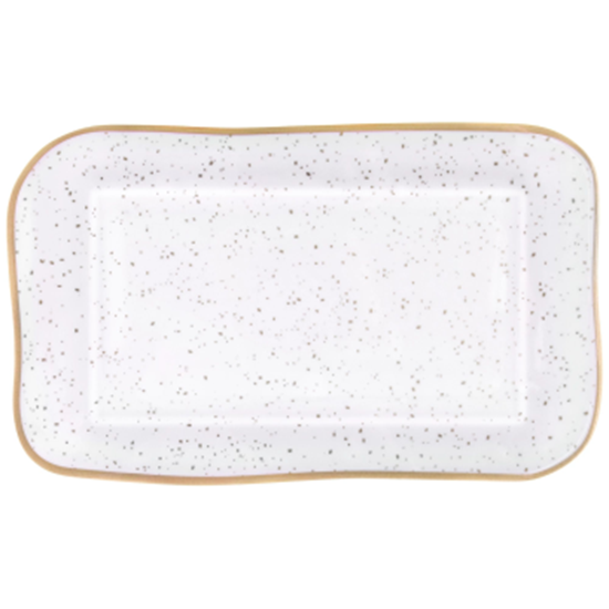 Image sur Large Melamine Rectangular Platter - Gold Speckle