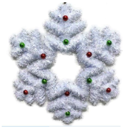Image sur DECOR - SNOWFLAKE OPAL 2D WREATH 18"