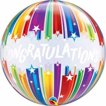 Image de CONGRATS SHOOT STARS BUBBLE BALLOON