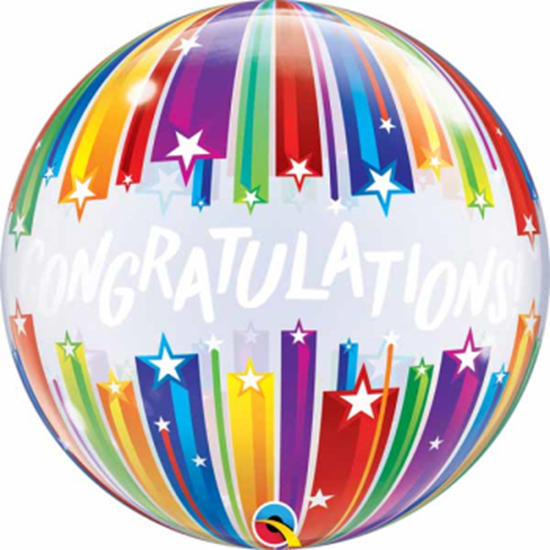 Picture of CONGRATS SHOOT STARS BUBBLE BALLOON
