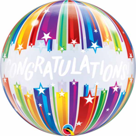 Image sur CONGRATS SHOOT STARS BUBBLE BALLOON