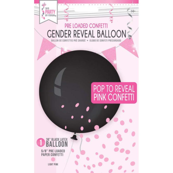 Image de 36" CONFETTI BALLOON - PINK - AIR FILLED ONLY