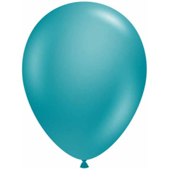 Image sur 11" METALLIC TEAL LATEX BALLOONS - TUFTEK