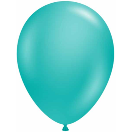 Image sur 11" TEAL LATEX BALLOONS - TUFTEK