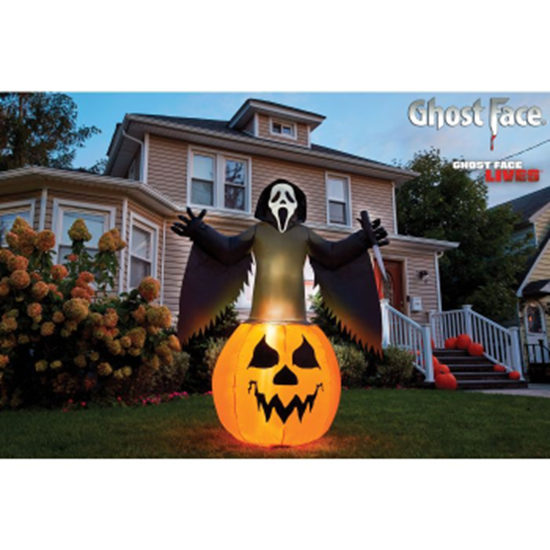 Picture of GHOST FACE PUMPKIN LAWN INFLATABLE - 6'