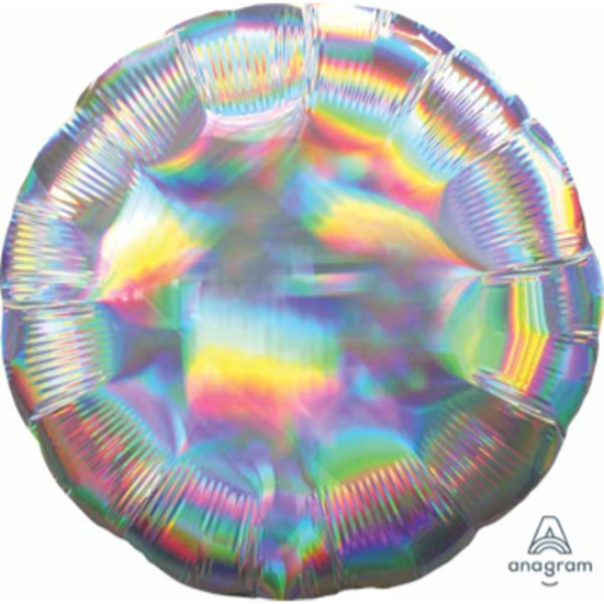 Image sur 18" FOIL - IRIDESCENT SILVER ROUND