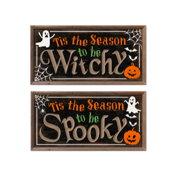 Image de DECOR - WOODEN HANGING SIGNS ASSORTED 16"x8"