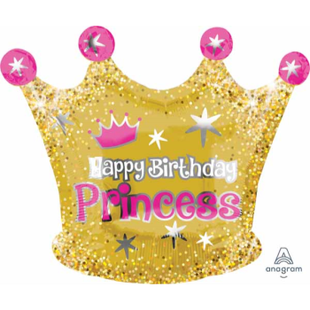 Picture of 18" HAPPY BIRTHDAY GOLD CROWN JUNIOR SHAPE