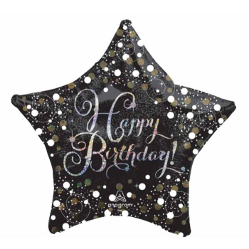 Image de SPARKLING HAPPY BIRTHDAY 28" JUMBO STAR