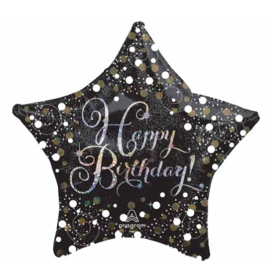 Picture of SPARKLING HAPPY BIRTHDAY 28" JUMBO STAR