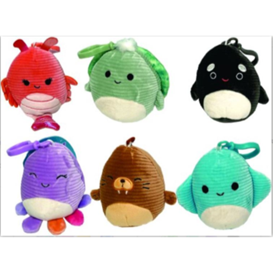 Image sur SQUISHMALLOW - 3.5'' CLIPS - ASSORTMENTS - SEALIFE CORDOROY