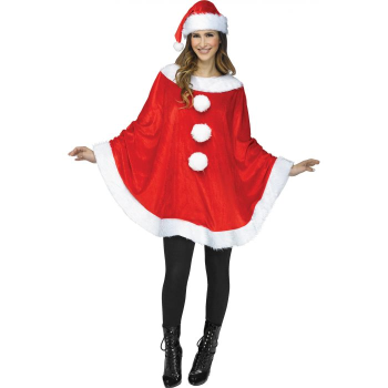 Picture of Hollyday Plush Poncho Assortment - Adult - SANTA with hat