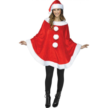 Image de Hollyday Plush Poncho Assortment - Adult - SANTA with hat