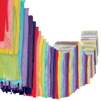 Image de Rainbow Tissue And Foil Ceiling Decor 12'