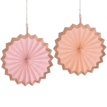 Picture of Rose Gold Hot Stamp Paper Fans 