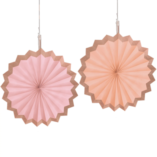 Image sur Rose Gold Hot Stamp Paper Fans 