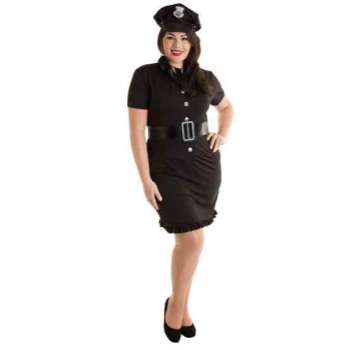 Picture of POLICE COP - BLACK SHORT ROMPER - ADULT PLUS XL