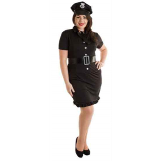 Picture of POLICE COP - BLACK SHORT ROMPER - ADULT PLUS XL