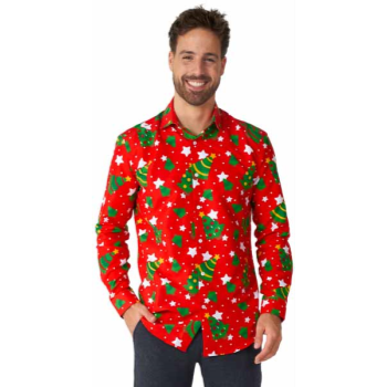 Picture of WEARABLES - CHRISTMAS TREE RED MEN'S SHIRT - LARGE