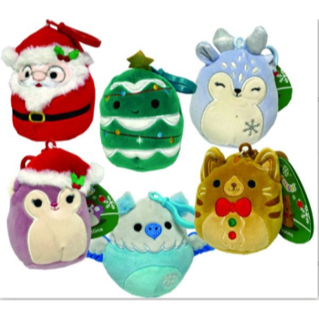 Picture of SQUISHMALLOW - 3.5'' CLIPS - ASSORTMENTS - XMAS