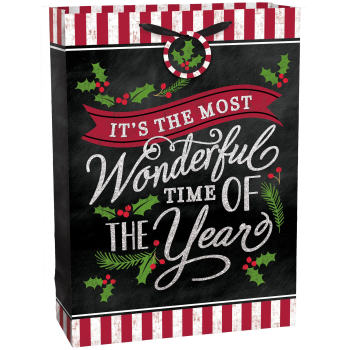Picture of DECOR - GIFT BAG - MOST WONDERFUL TIME XL BAG
