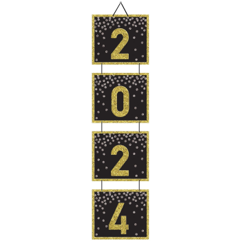 Picture of DECOR - 2024 New Year's Jumbo Glitter Hanging Decoration