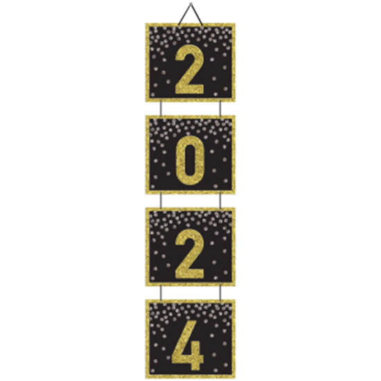 Image sur DECOR - 2024 New Year's Jumbo Glitter Hanging Decoration