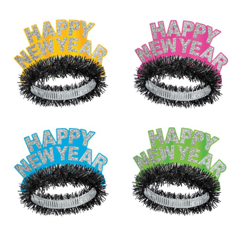 Image de WEARABLES - HAPPY NEW YEAR TIARA - NEON TINSEL