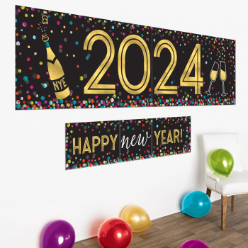 Picture of DECOR - 2024 New Year's Scene Setter Decorating Kit - Colorful Confetti