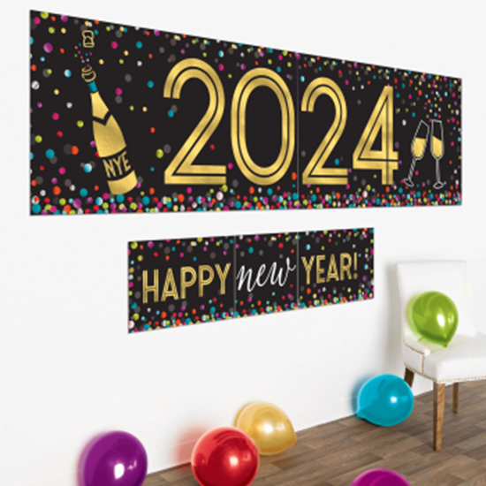 Image sur DECOR - 2024 New Year's Scene Setter Decorating Kit - Colorful Confetti