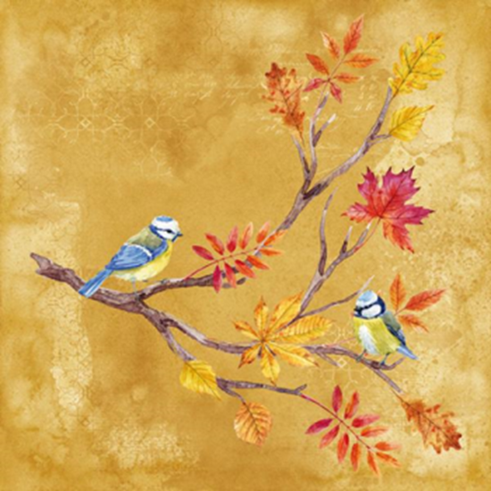 Picture of AUTUMN BIRDS  - LUNCHEON NAPKINS
