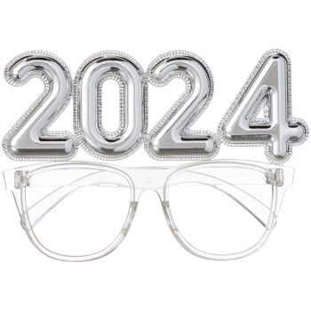 Picture of WEARABLES - 2024 Balloon Number Glasses - Silver