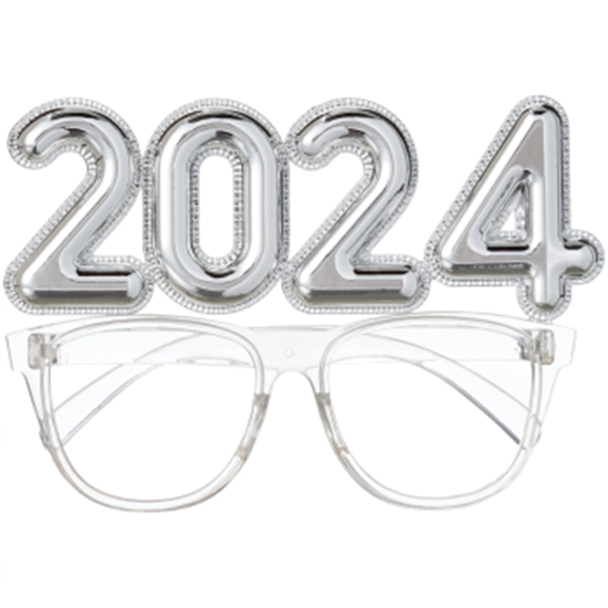 Image sur WEARABLES - 2024 Balloon Number Glasses - Silver