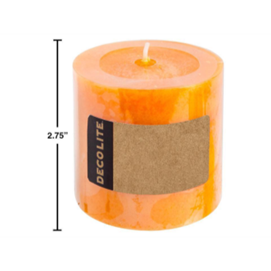 Picture of ORANGE PILLAR CANDLE