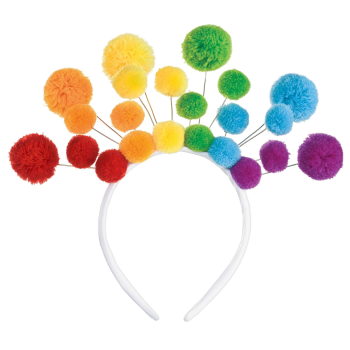 Image de PRIDE RAINBOW POM POM HEADBAND