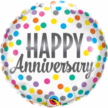 Picture of 18" FOIL - ANNIVERSARY CONFETTI DOTS