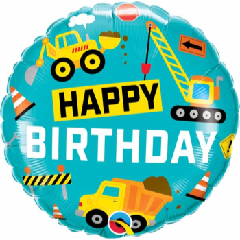 Image de 18" FOIL - CONSTRUCTION HAPPY BIRTHDAY 