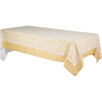 Picture of White Lace Fabric Tablecloth 60" x 84"