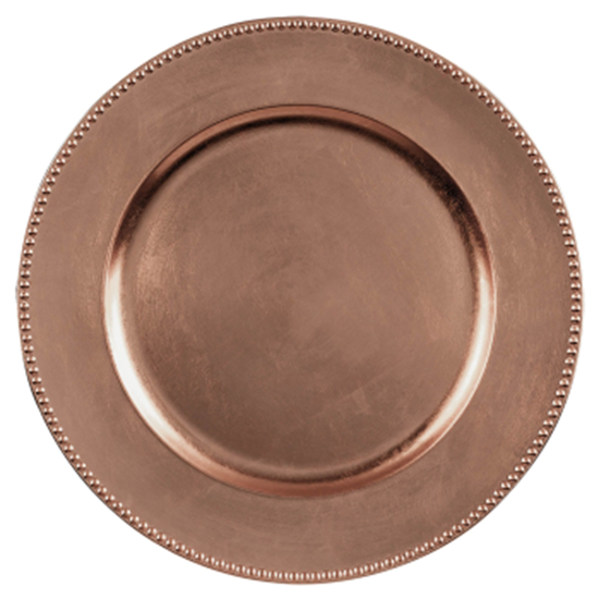 Image sur SERVING WARE - ROUND CHARGER PLATES - ROSE GOLD