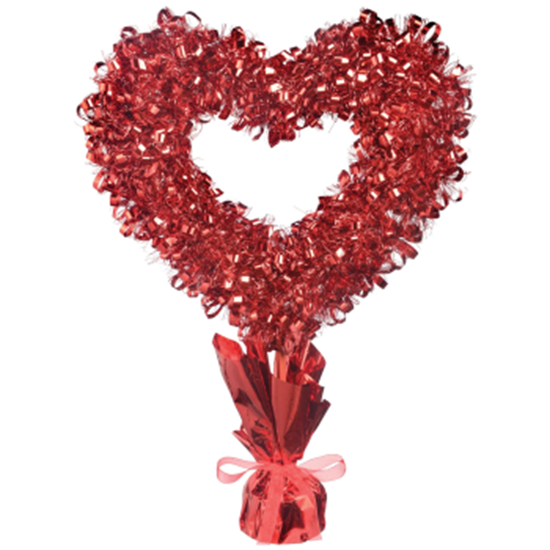 Image sur DECOR - Valentine Tinsel Deluxe Centerpiece