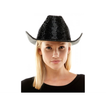 Image de HAT - Black Rhinestone Cowboy Hat