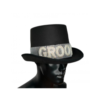 Image de HAT - Silver Groom Black Top Hat