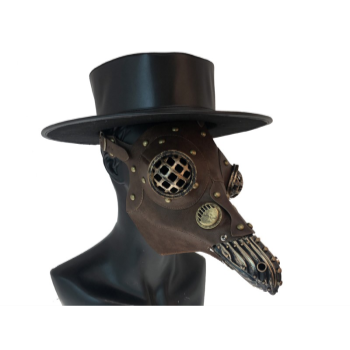 Picture of MASK - PLAGUE MASK - BROWN w/METAL BEAK