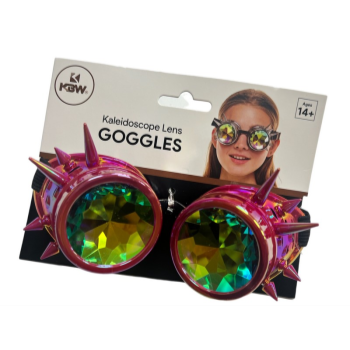 Picture of GLASSES - Colorful Kaleidoscope Goggles - HOT PINK 